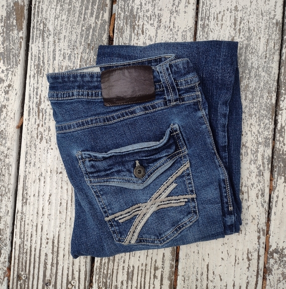 tk axel mfg co men's jeans in blue - Picture 1 of 9